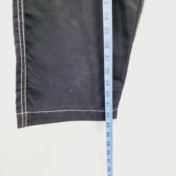 True Religion Cargo Pant Women Jet Black Size 27 Wide Leg Pockets New - Picture 13 of 14
